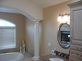 Full Color Painting LLC master bathroom painting job example