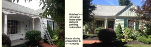 Before and after pictures of a Greater Lansing Michigan area home Full Color Painting recently performed a home siding refresh job on